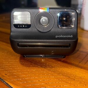Polaroid Black Instant Camera with Rainbow Accent
